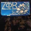 Zeta Phi Beta Rhinestone Divine 9 Ladies Wallet Finer Womanhood Zeta check book