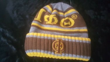 IOTA THETA PHI FRATERNITY BEANIE GOLD FRATERNITY SKULL CAP SKI BALL BEANIE #3