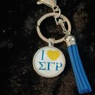 Sigma Gamma Rho Sorority Key Chain  I love Sigma Gamma Rho Key Chain