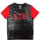 Delta Sigma Theta Sorority Sequin Short Sleeve Shirt Black Delta Shirt