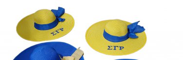 Sigma Gamma Rho Sun Hat Sun Hat One size fits All Gold Sun Hat