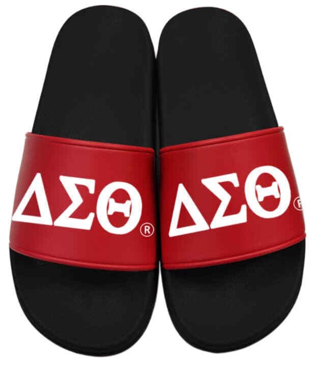 DELTA SIGMA THETA SORORITY SLIDES INDOOR POOL OUTDOOR SLIDERS SLIPPER