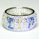 Sigma Gamma Rho SORORITY Sterling Silver Ring with Simulated Diamonds NEW!***