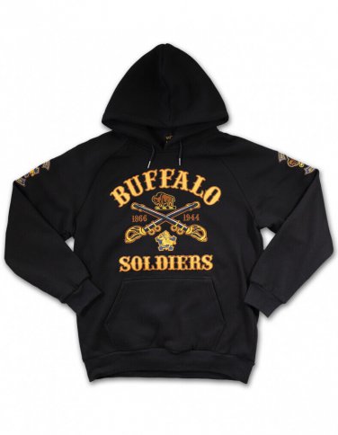 Buffalo Soldiers Pullover Hoodie US Army Black Buffalo Soldiers Hoodie 1866-1944