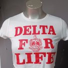 Delta Sigma Theta Sorority White Crop Top T-Shirt
