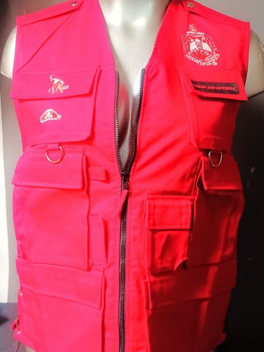 Delta Sigma Theta Grab and Go  Red Vest Delta Sigma Theta Red Vest Jacket