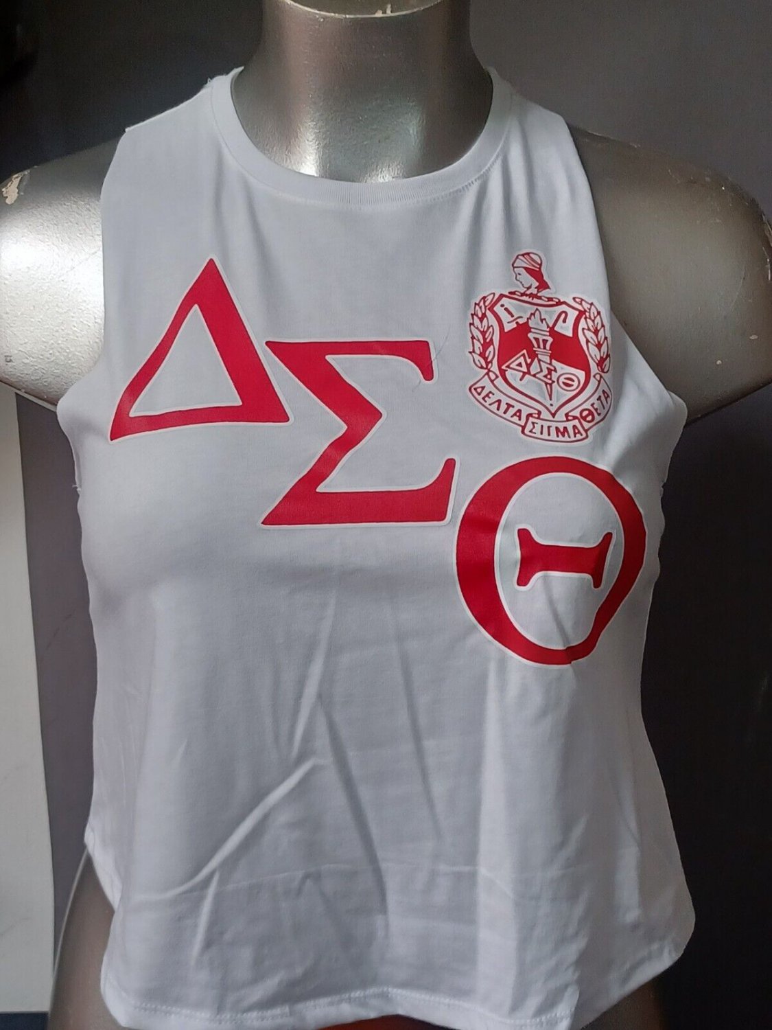 Delta Sigma Theta Sorority Sleeveless Shirt Delta Sigma Theta White ...