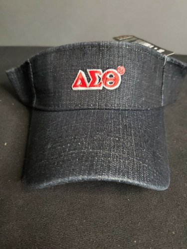 DELTA SIGMA THETA SORORITY BLACK DENIM SUN VISOR  DELTA DIVA SUN VISOR