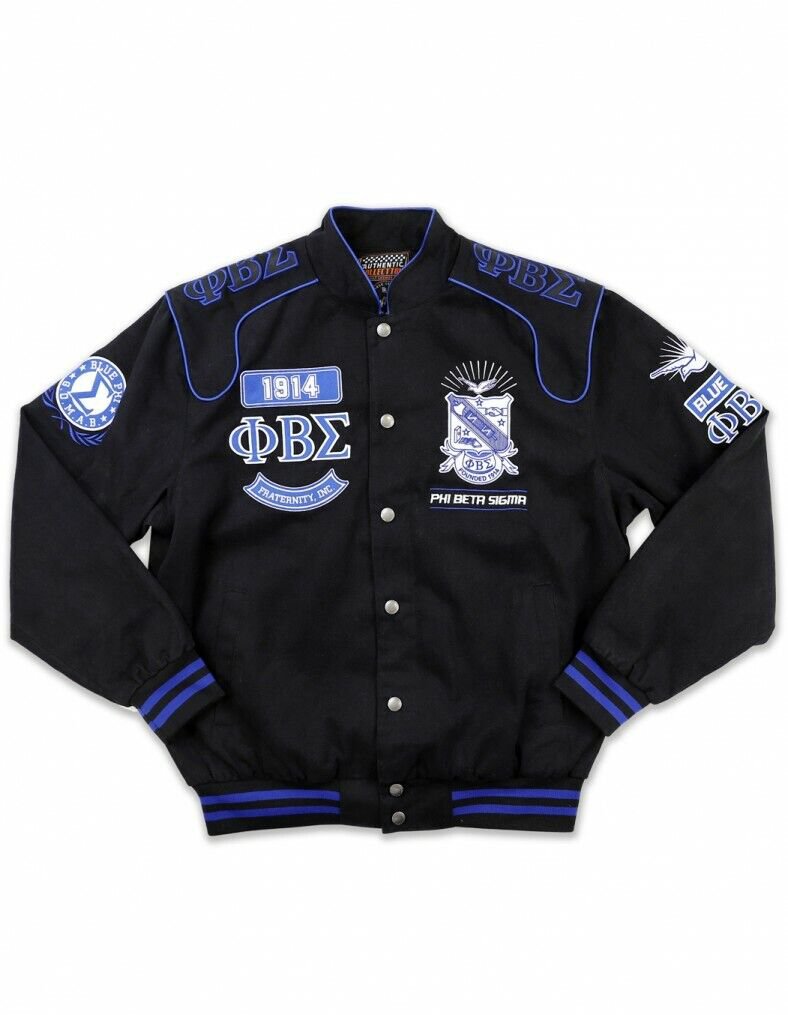 Phi Beta Sigma Fraternity Black Race Jacket