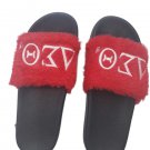 DELTA SIGMA THETA  SORORITY FUR SLIDES  INDOOR POOL OUTDOOR SLIDERS SLIPPER