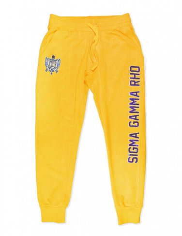 SIGMA GAMMA RHO SORORITY JOGGER  PANTS 1922 GOLD YOGA GYM RUNNING CASUAL SWEATS