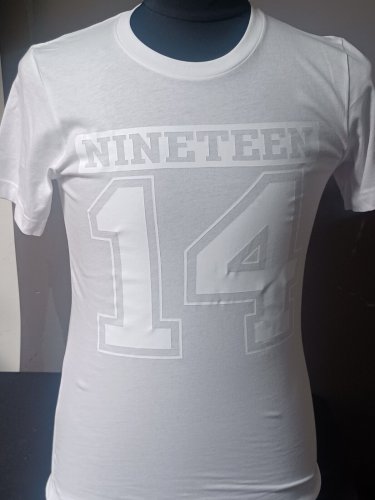 PHI BETA SIGMA FRATERNITY T-SHIRT  White on White Phi Beta Sigma  1914 T-shirt