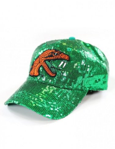 FLORIDA A&M SEQUIN BASEBALL CAP HAT HBCU BASEBALL CAP HAT