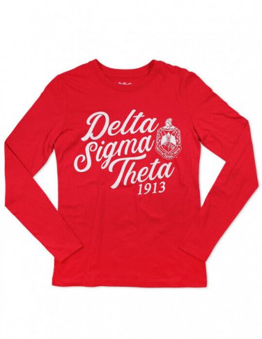 Delta Sigma Theta Sorority Red Long Sleeve T-Shirt