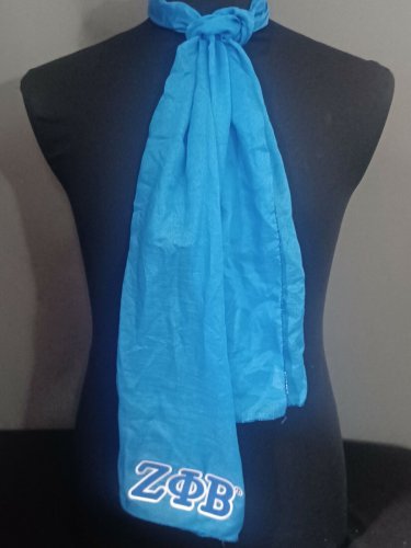 ZETA PHI BETA SORORITY SCARF BLUE ZETA PHI BETA SORORITY DRESS CASUAL SCARF 1920