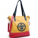 Fashion Over-Sized Fleur De Lis Tote Handbag