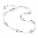 U.S. ONLY - Platinum Plated 925 Silver Hollow Lantern Drop Station Necklace (16") B04829N