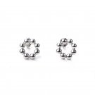 U.S. ONLY - Platinum Plated 925 Sterling Silver Bead Stud Earrings (Diameter 1cm) B05674E