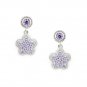 Silver Kings 925 Sterling Silver Pave Purple Lavendar CZ Dolly Stud Earrings Fashion Jewelry Q23002E