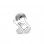 925 Sterling Silver Single Bar Music Note Stud Earring Valentine Birthday Gift C05133L