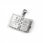 925 Sterling Silver Lord Prayer Bible Necklace Pendant Baptism Jesus C05092P