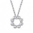 U.S. ONLY - Platinum Plated 925 Sterling Silver Beads Necklace B05674N