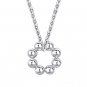 U.S. ONLY - Platinum Plated 925 Sterling Silver Beads Necklace B05674N