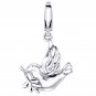 925 Sterling Silver Peace Dove Charm (Fit for Bracelet Necklace) C05096J