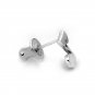 925 Sterling Silver Polisheded Finish Eighth Music Note Single Stud Earring C05132L