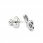 925 Sterling Silver Polished Finish G Clef Music Note Single Stud Earring C05134L