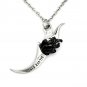 Fire Torch Stainless Steel Pendant With Anchor Chain (22') - Silver Kings Q21529N