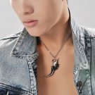 Fire Torch Stainless Steel Pendant With Anchor Chain (22') - Silver Kings Q21529N