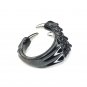 SilverKings Stainless Steel Black Enamel Dragon Claw Ring Fashion Accessory Gift Men Q20411R