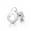 925 Sterling Silver Polished Zodiac Capricorn Stud Single Earring Fashion Jewelry Women C05656L
