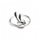 925 Sterling Silver Knot V Sign Ring US7.5 Birthday Valentine Jewelry Gift Women Girl Q20030R