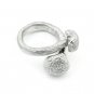 Delicate Sterling Silver Double Bead Mushroom Ring Birthday Valentine Friend Gift Q21357R