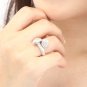 Delicate Sterling Silver Double Bead Mushroom Ring Birthday Valentine Friend Gift Q21357R