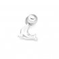 925 Sterling Silver Polished Sea Lion Playing Ball Single Stud Earring Fashion Jewelry Girl C05854L