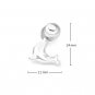 925 Sterling Silver Polished Sea Lion Playing Ball Single Stud Earring Fashion Jewelry Girl C05854L
