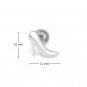 925 Sterling Silver Polished Cinderalla High Heel Shoe Single Stud Earring Jewelry Girl C05853L