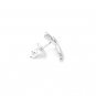 925 Sterling Silver Polished Yorkshire Terrier Dog Single Stud Earring Fashion Jewelry Teen C05698L
