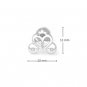 925 Sterling Silver Cinderella Pumpkin Carriage Single Stud Earring Valentine Jewelry C05855L