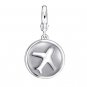 925 Silver Platinum Plated Aeroplane Plane Charm Fashion Jewelry C05379J