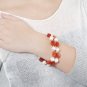 925 Sterling Silver Carnelian and Baroque Pearl Bracelet (6.5") Valentine Jewelry Gift Wife B05246B