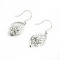 925 Sterling Silver Filigree Style Bow Drop Fishhook Earrings Fashion Jewelry C05920E