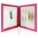 Travel Magnetic Jewelry Book Clutch Storage Organizer Case Box - Earrings Bracelet Necklace (Rasp-O)