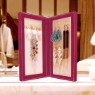 Travel Magnetic Jewelry Book Clutch Storage Organizer Case Box - Earrings Bracelet Necklace (Rasp-M)