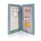Travel Magnetic Jewelry Book Clutch Storage Organizer Case Box -Earrings Bracelet Necklace (Slate-M)