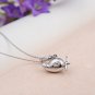 Platinum Plated 925 Sterling Plane Bracelet Charm W/ 16" 925 Sterling Silver Chain B05112J
