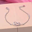 925 Sterling Silver Infinity Bracelet 6.5" Valentines Anniversary Girlfriend Couple Gift B05733B